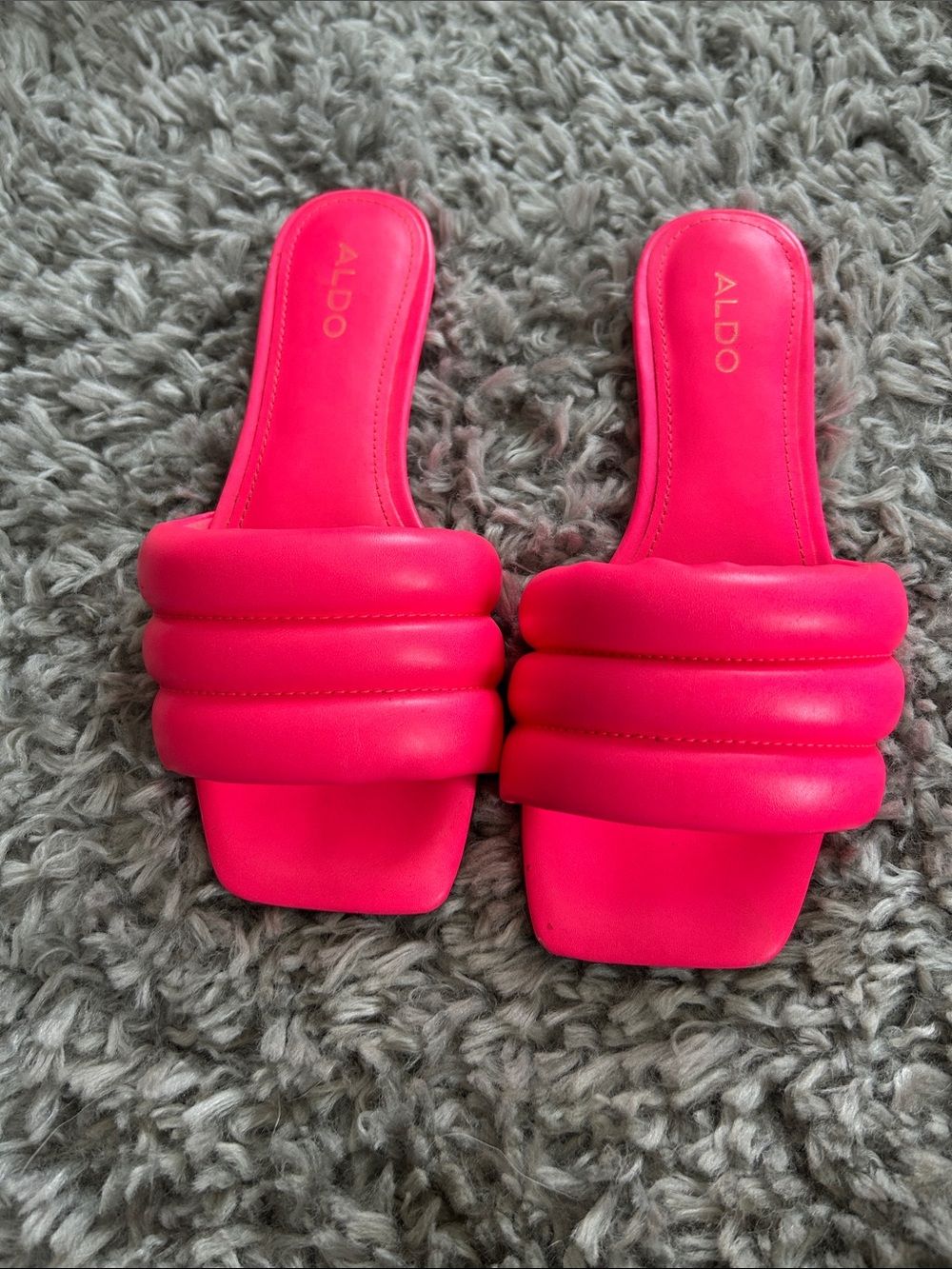ALDO Hot Pink Padded Slide Mules